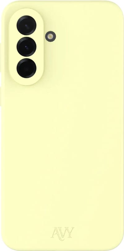 AVY Hoesje geschikt voor Samsung Galaxy A37 | Compatibel met MagSafe | Back Cover | Liquid Silicone | Comfortabel in de Hand | Butter Yellow