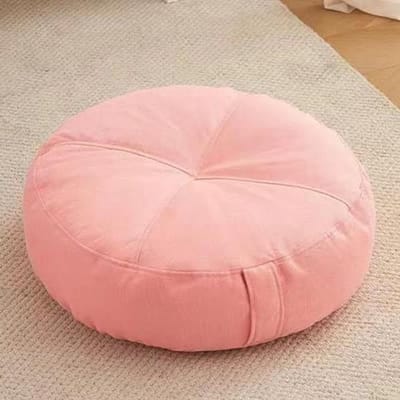 Zitkussen Dik - Stoelkussen Comfort - Lang Zitten - Extra Dik Ontwerp - 50x50x15cm - Rond Roze