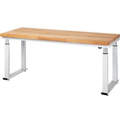 Werktafel serie adlatus 600, 2000 x 700 x 740-1140 mm, beuken massief blad