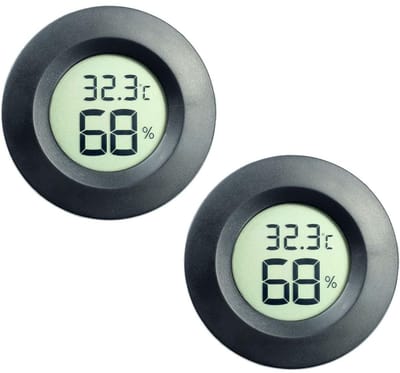 Hygrometer - Weerstation Binnen en Buiten - Weerstations - Luchtvochtigheidsmeter - Zwarts