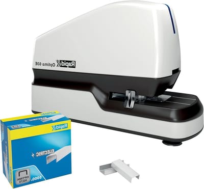 Elektrische Nietmachine - Automatische Nietmachine - Snel Documenten Nieten - Contactloos Nietmechanisme - 60 Vel Capaciteit - Wit