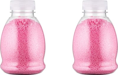 Badkaviaar Rozen - 225 gram - Fles met transparante dop - set van 2 stuks - bad parels voor in bad