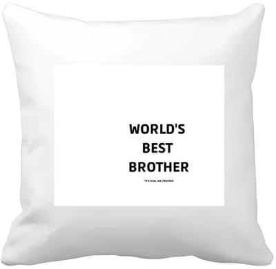 Akyol - world's best brother it's true we checked Kussen hoes - Broer - werelds beste broer - verjaardag - cadeautje voor broer - broer artikelen - kado - geschenk - 40 bij 40 cm