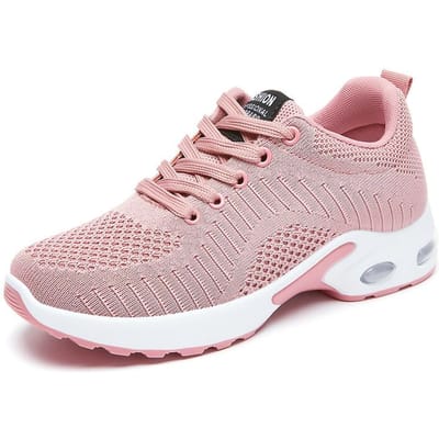Sportschoenen Lente en Herfst Nieuwe Damesschoenen Vetersluiting Voorkant Comfortabele Luchtkussen Hardloopschoenen 41 white