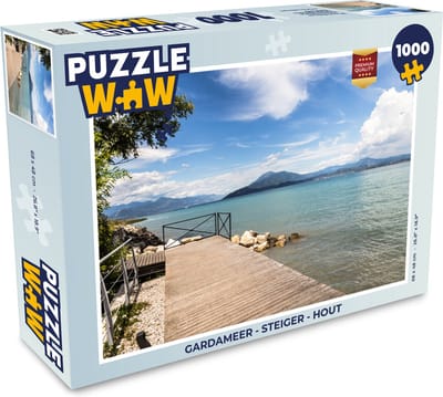 Puzzel Gardameer - Steiger - Hout - Legpuzzel - Puzzel 1000 stukjes volwassenen