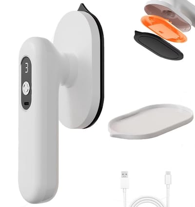 Draadloos Reisstrijkijzer - Handstoomstrijkijzer Met 90° Draaibare Kop - Draagbaar Elektrisch Reisstrijkijzer - 3 Temperatuurinstellingen - 30s Snelle - USB-oplaadbare - Ondersteuning voor Droog Strijken - Voor Onderweg Thuis Reis