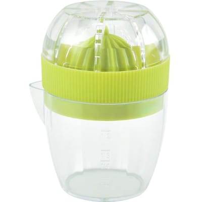 Citroenpers met deksel Plastic handmatige citroenpers Sinaasappelpersbeker Citruspers met schenktuit Fruitgereedschap KC0130 groen
