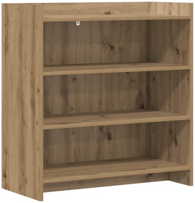 vidaXL - Dressoir - Artisanaal - eiken - 75 - x - 36 - x - 80 - cm - Bewerkt - hout