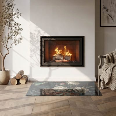 Coloray Vloerplaat Houtkachel - Vloerplaat voor Houtkachel - 100 cm x 50 cm - Vloerplaat Open Haard - Groente Vloerplaat Kachel - Plaat Kachel - Plaat voor Onder Kachel - Kachel Vloerplaat - Onderplaat