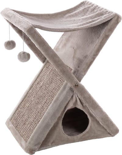 Flamingo Greta - Krabmeubel Katten - Krabmeubel Greta Opvouwbaar Grijs 53,5x34,5x60,5cm - 1st - 128443 - 1st