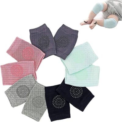 Baby kniebeschermers - Kruipbeschermers - Baby beschermen - Antislip grip - 5 paar - Multicolor