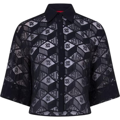Hugo Ephraima-blouse met lange mouwen voor dames (Zwart)