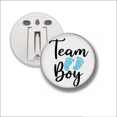 Button Met Clip 58 MM - Team Boy