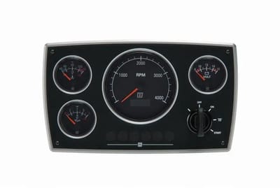 VETUS MPA34 aluminum zwart Motorpaneel 12V | MPA34KBS2
