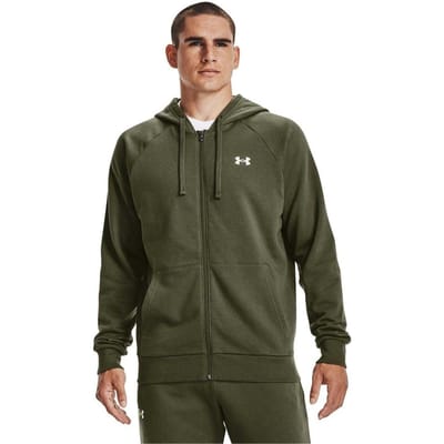 Under Armour Heren Rival Fleece Full Zip Hoodie (Marine OD groen)