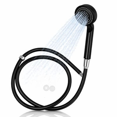 Douchekop Zwart met Doucheslang – Handdouche 5 Straalstanden – Anti-Kalk – 150 cm Slang – Universele G1/2 Aansluiting