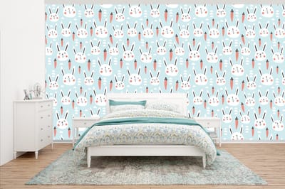 Behang - Fotobehang Konijn - Dieren - Kind - Breedte 500 cm x hoogte 280 cm