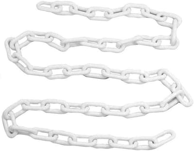 Dailygoods- Isolatieketting 10m x 10mm - Kunststof Barrière - Veiligheidsketting - Crowd Control - Multifunctioneel Systeem - Hoge Sterkte - Barrièreketting