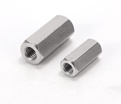 20 Stuks M6 Hex Sleeve Moeren, Lange Moeren van Koolstofstaal, Gegalvaniseerd voor Huishoudelijke Apparaten en Machines