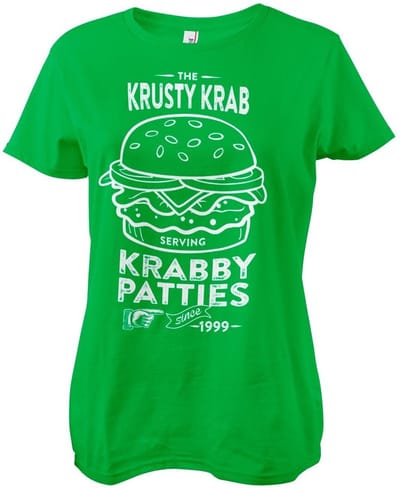 Spongebob The Krusty K'rab -serie met K'rab-motief van Patties Girly Tee – Dames-T-shirt Groen