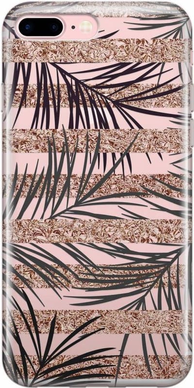 Casimoda Telefoonhoesje - Back Cover - Geschikt Voor Apple IPhone 8 Plus - Zwart En Gold