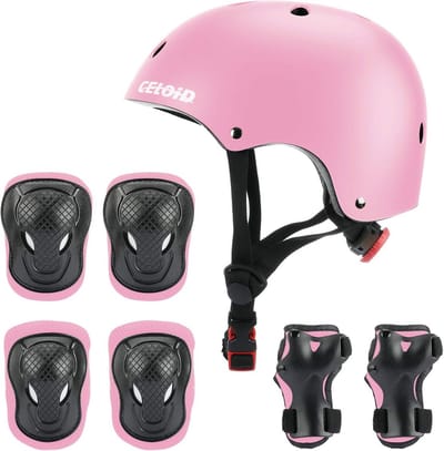Kinder Beschermingsset - Helm Pads - Buiten Sport - 7 Delige Set - 8-14 Jaar - Unisex