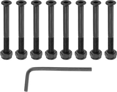 Skateboard Bouten - Onderdelen Set - Board Reparatie - Inclusief Sleutel - 2 Inch Lengte - Zwart