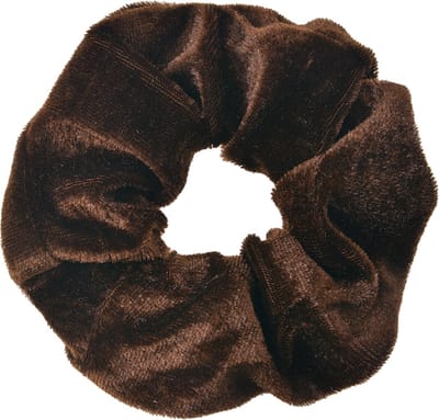Clayre & Eef Haarelastiek Ø 10 cm Bruin Velours