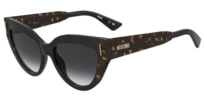 Moschino MOS208/S BLACK HAVANA/ DARK GREY SHADED 56/17/140 Damenbrillen Zonnebrillen