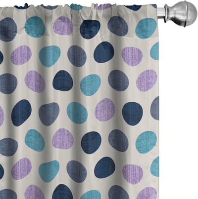 ABAKUHAUS Voorhangen – Geometrische stippen – 2x75x175 cm – Meerkleurig