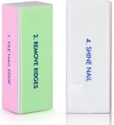 Nagelvijl/Blokvijl Voor mooie natuurlijke nagels - Set van 3 stuks - Polish Nagelvijl - Nagelvijl Vierkant / Rechthoek - Nagels Vijlen - Polijsten Nagels - Nail Polish File - Manicure / Pedicure Nagelvijl