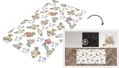 Keukenloper - Loper keuken - Aquarium - Patronen - Vissen - Kinderen - Pastel - 120x60 cm - Keukenloper vinyl
