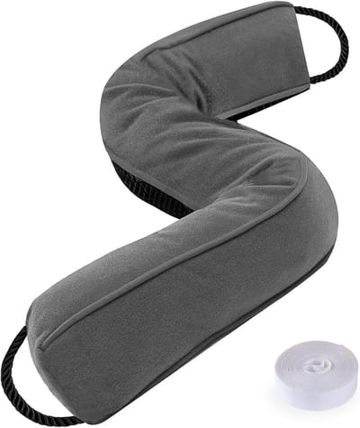 Deur tochtstopper - Tochtbeschermer - Tocht buiten houden - Machinewasbare hoes - 32 inch - Grijs