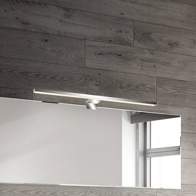 B.K.Licht Dun - LED Spiegelverlichting - warm wit licht - spiegellamp - klembaar of schroefbaar - chroom - 50x10.5x4 cm