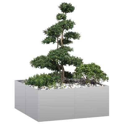 vidaXL - Plantenbak - 100x100x40 - cm - gegalvaniseerd - staal