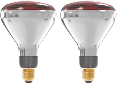 Technik Infrarood Warmtelamp R125 E27 - 250W - Half Rood - Dimbaar - 2 stuks
