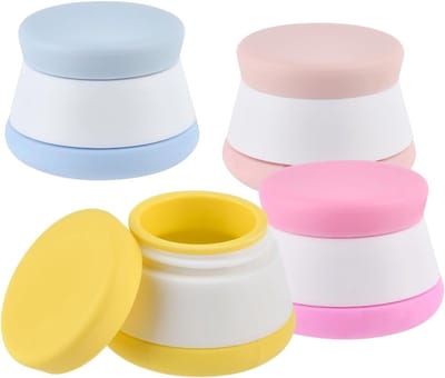 Silicone Cosmetische Container Set van 4 Stuks, 20 ml, Ideaal voor Reizen, Opslag van Crèmes en Lotions, Handige Lege Potjes voor Cosmetica