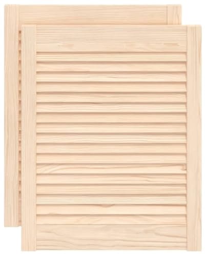 Houten Lamellendeur 61,5x49,4 cm - Massief Grenenhout