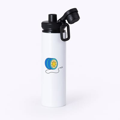 Hacebo® - jojo waterfles met draaidop zwart - Kind - kinderen - speelgoed - cadeau - sport - water fles - 850ML