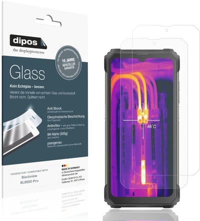 dipos – 2x Matte Pantserfolie geschikt voor Blackview BL8800 Pro | 9H Screenprotector