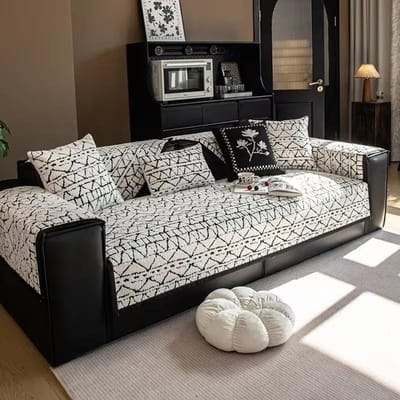 Coussin de canapé avancé antidérapant résistant à la saleté, coussin de canapé latéral simple moderne en velours, coussin de canapé simple de luxe léger 45x45cm pillowcase black