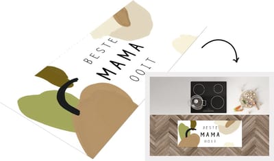 Keukenloper - Loper keuken - Spreuken - Quotes - Beste Mama Ooit - Moederdag - Mama cadeau - 120x50 cm - Keukenloper vinyl