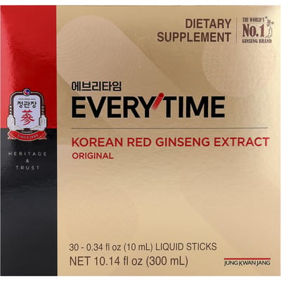 Koreaans Rode Ginseng Extract, Everytime, Origineel, Vloeibare Stick 30, 10 ml (0.34 fl oz) Elk