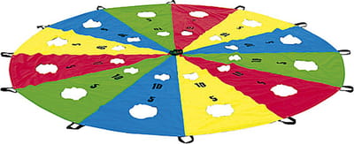 Parachute met schietgaten 400 cm.