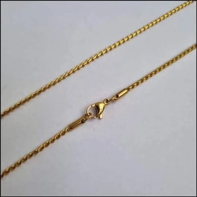 Aramat Jewels | Halskettingen | Goudkleurige Serpentijn Slangenketting RVS – 60cm Snake Chain Staal | | | |2mm | Staal | Volwassenen | Verkleurd niet