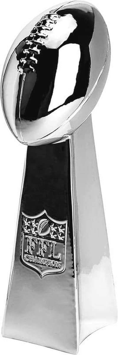 Fantastische Fantasy Voetbal Trofee - Chrome Replica Kampioenschap Trofee - Eerste Plaats Winnaar Award - Verkrijgbaar in 2 Maten