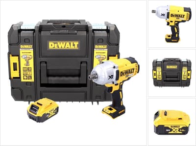 DeWalt DCF 899 NT accu-slagmoersleutel 18 V 950 Nm 1/2" borstelloos + 1x oplaadbare accu 5.0 Ah + TSTAK - zonder oplader