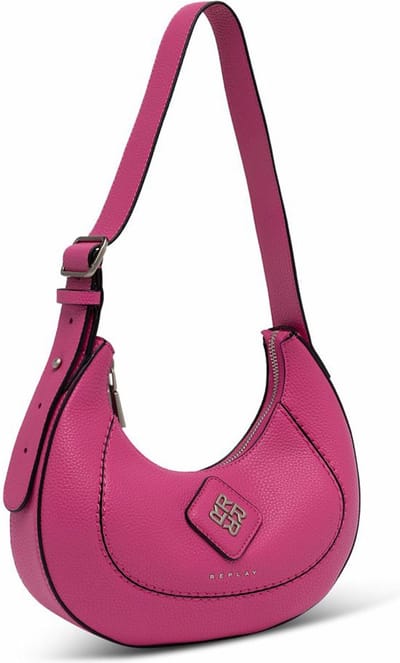 REPLAY Schoudertas Hobo Bag Cyclamen Fuchsia Roze