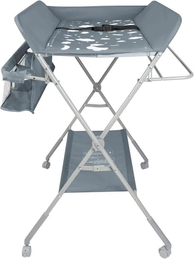 Baby Verschoontafel - Mobiele Tafel - Baby Verzorging - Inklapbaar Veiligheidsgordel - 80 x 58 x 90cm - Donkergrijs