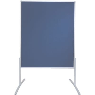 Presentatiebord Franken Pro Line, staand en liggend formaat, tweezijdig te gebruiken, B 1200 x H 1500 mm, viltoppervlak blauw